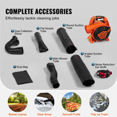 Leaf Blower 26cc 2 Cycle Handheld with Fuel Tank 2 in 1 Blower 425CFM Air Volume 156MPH Speed for Lawn Care Leaf Cleaning Snow Removal